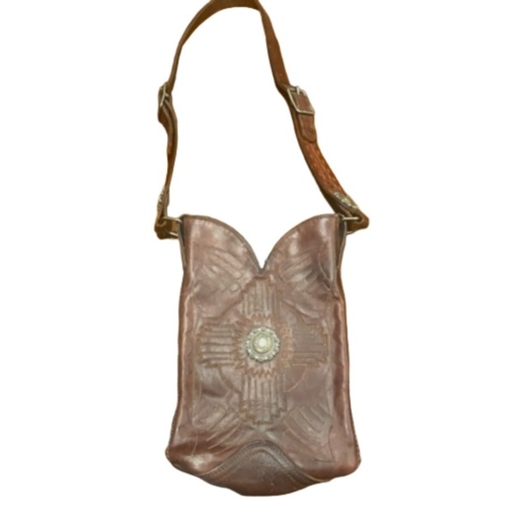 Authentic handmade Texas boot bag. Hand tooled with...